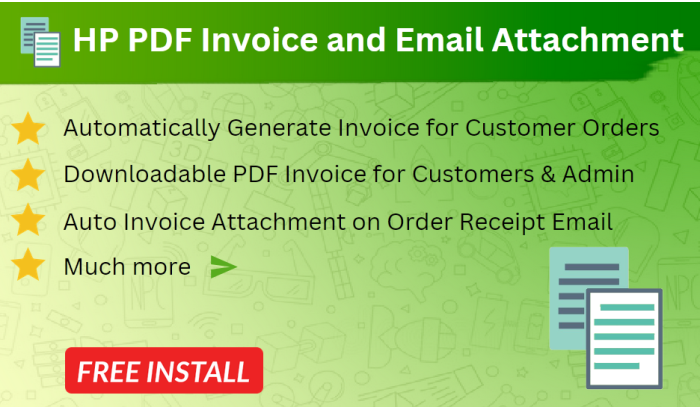 PDF Invoice & Invoice PDF Email Attachment