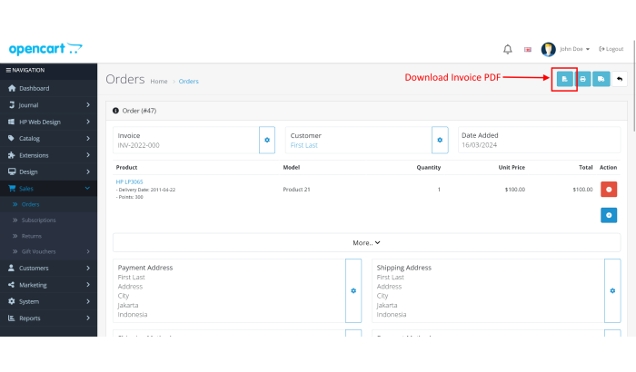 PDF Invoice & Invoice PDF Email Attachment