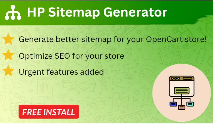 Sitemap Generator PRO OpenCart