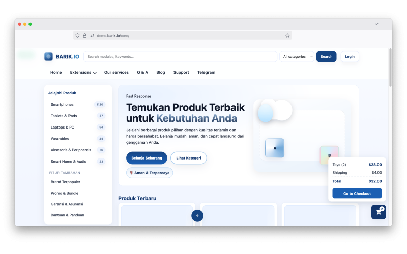 Barik - Modern Lightweight Opencart Theme