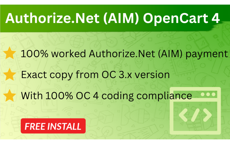 Authorize.Net (AIM) for OpenCart 4