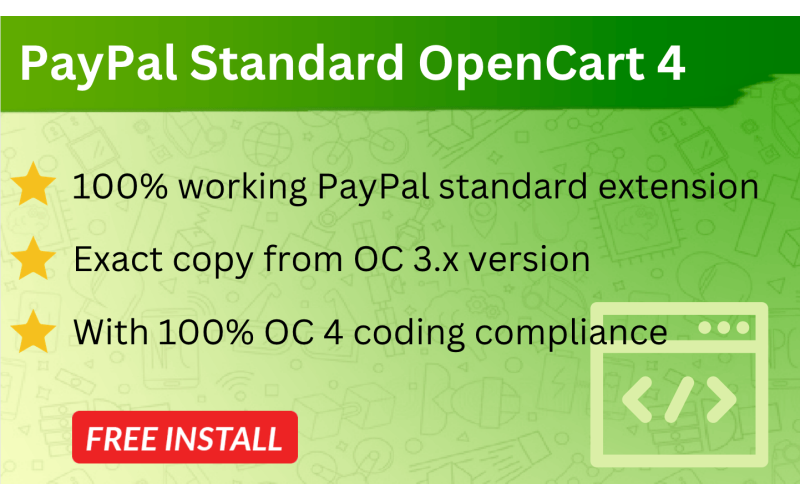 PayPal Standard for OpenCart 4
