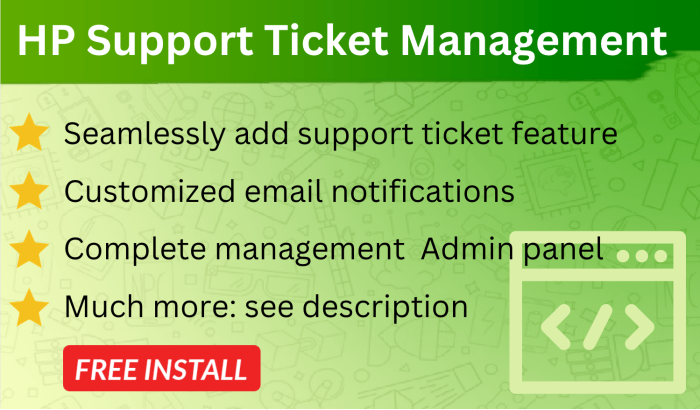 HP Support Ticket System OpenCart