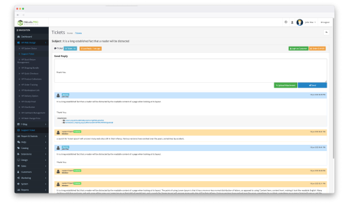 HP Support Ticket System OpenCart