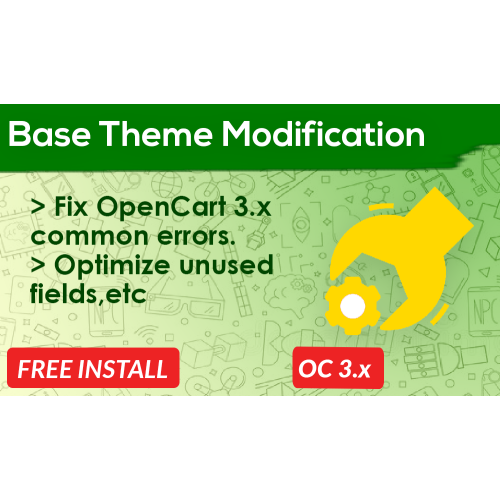 Base Theme Modification OpenCart