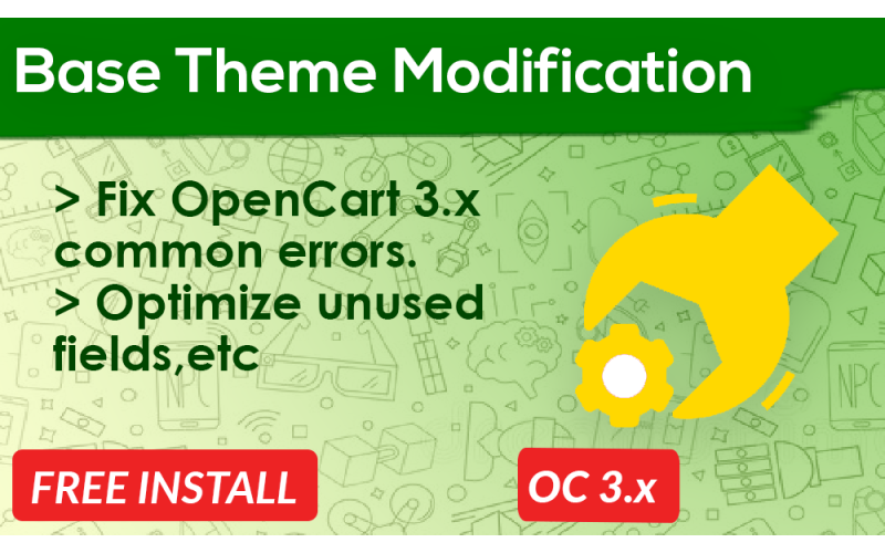 Base Theme Modification OpenCart