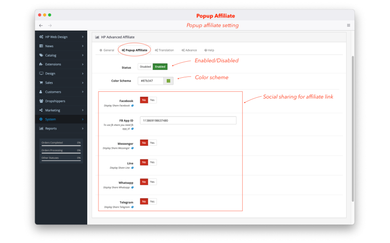 Advanced Affiliate Marketing Management Opencart screenshot 2