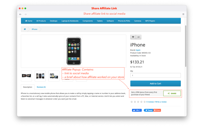 Advanced Affiliate Marketing Management Opencart screenshot 1