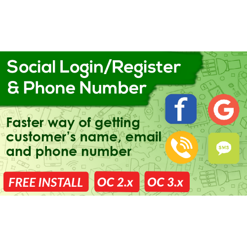 Login Social Media (Facebook, Google) OpenCart