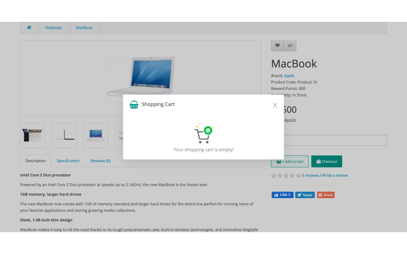 Ajax Whatsapp Checkout OpenCart screenshot 7
