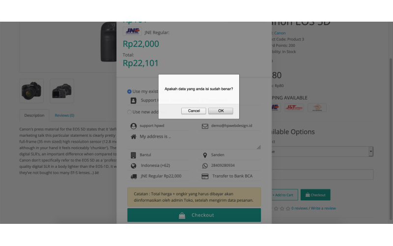 Ajax Whatsapp Checkout OpenCart screenshot 6