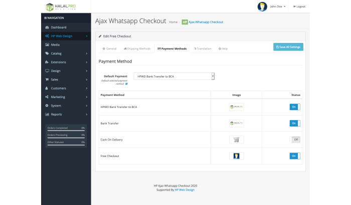 Ajax Whatsapp Checkout