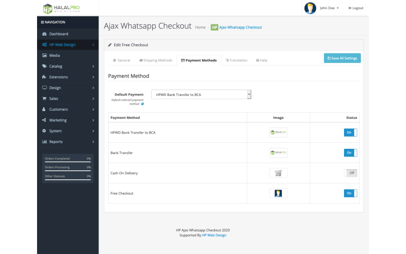 Ajax Whatsapp Checkout OpenCart screenshot 4