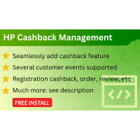 OC  Cashback Management OpenCart