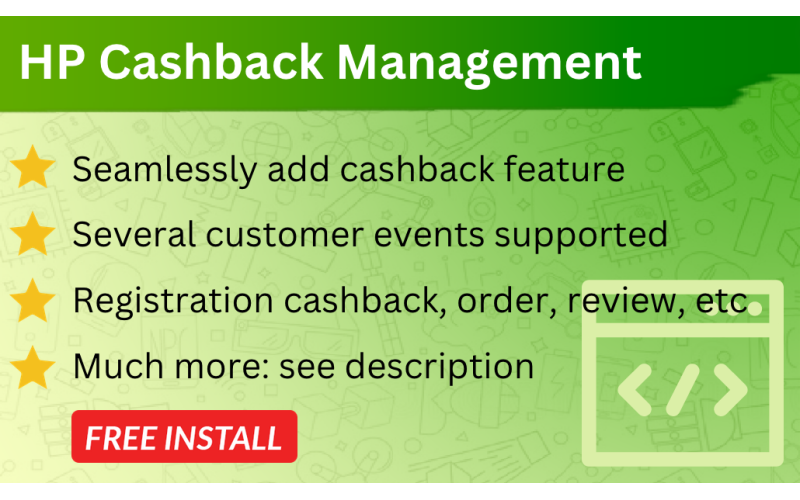 OC  Cashback Management OpenCart