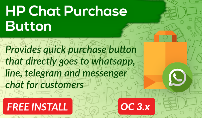 Chat Beli via Whatsapp Facebook Telegram Line OpenCart