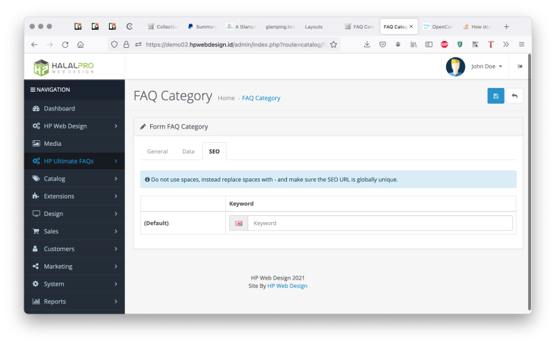 Module Ultimate FAQs OpenCart screenshot 10