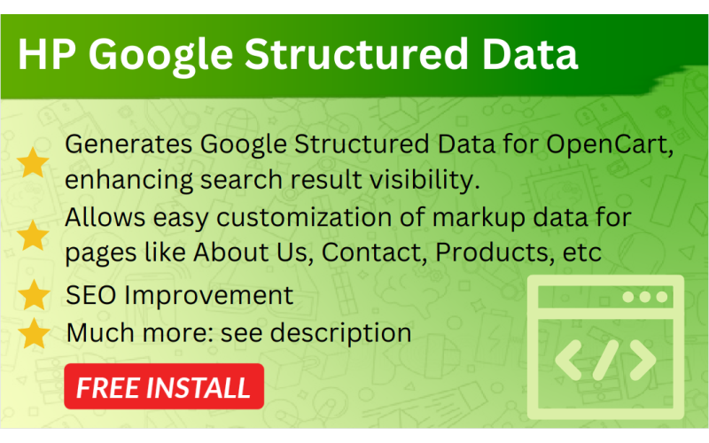 OC  Google Structured Data OpenCart