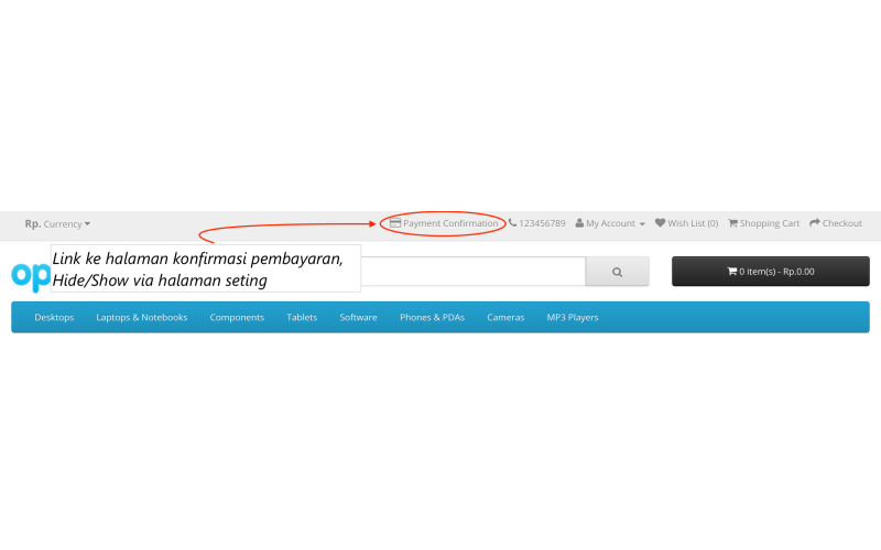 Konfirmasi Pembayaran OpenCart screenshot 15