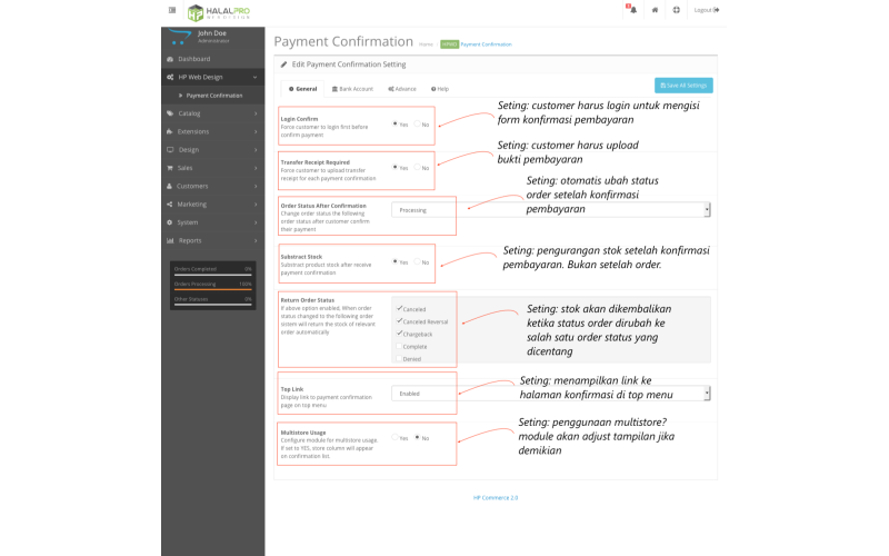Konfirmasi Pembayaran OpenCart screenshot 3