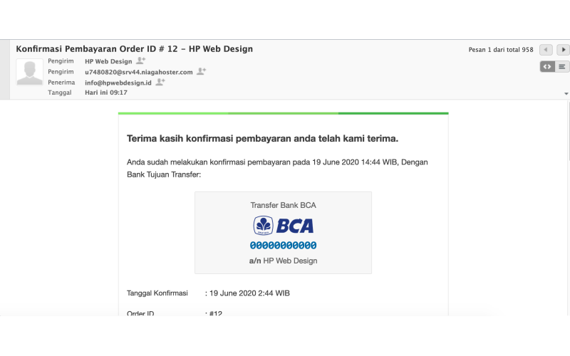 Konfirmasi Pembayaran OpenCart screenshot 1