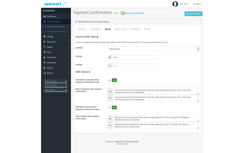 Konfirmasi Pembayaran OpenCart screenshot 10