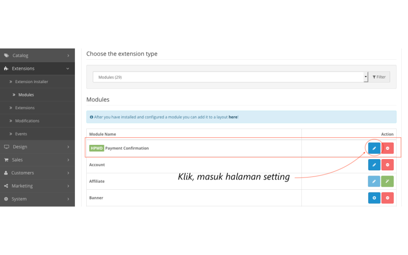 Konfirmasi Pembayaran OpenCart screenshot 11