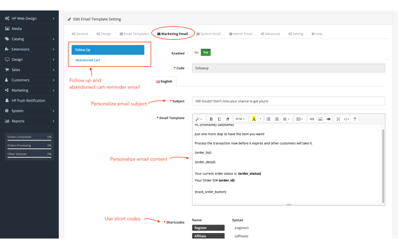 PRO Email Template for OpenCart screenshot 1
