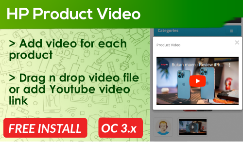 Product Video OpenCart  Product Video OpenCart