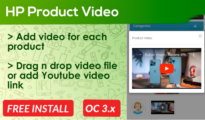  Product Video OpenCart