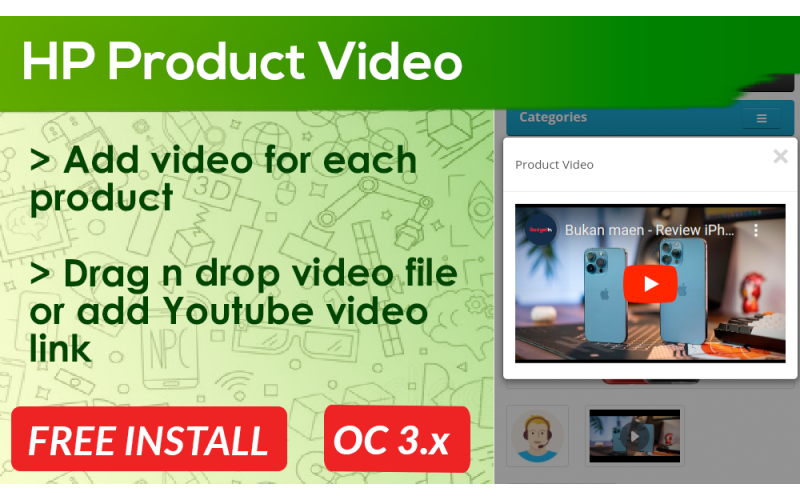  Product Video OpenCart