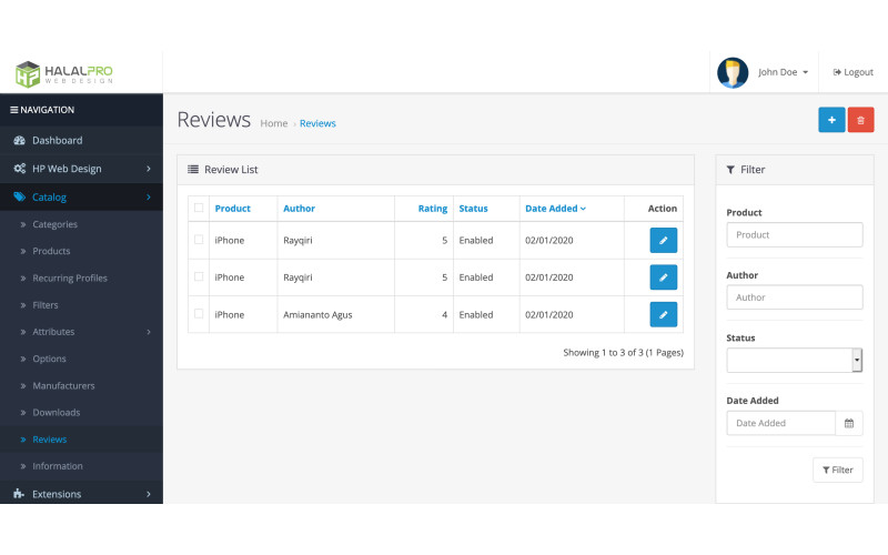 Module Testimonial OpenCart screenshot 3
