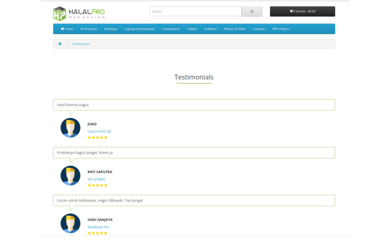 Module Testimonial OpenCart screenshot 4