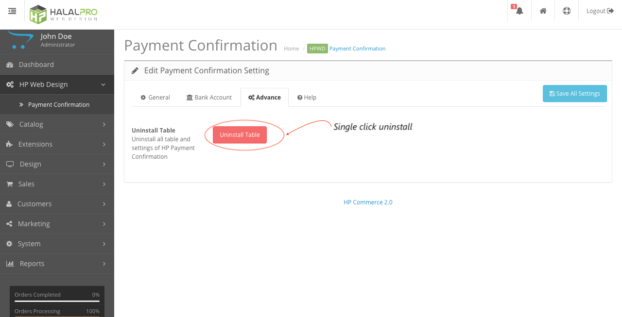 Payment confirmation. Payment confirmation Page.