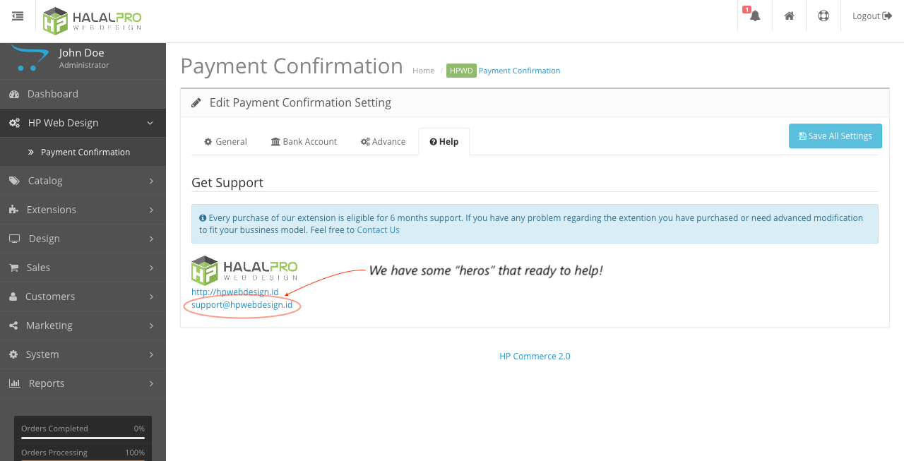 Payment confirmation. Setup confirmation. Payment confirmation Page.